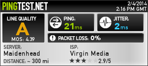 Stability result from Pingtest.net