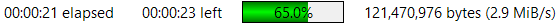 Graph of bandwidth over port 22